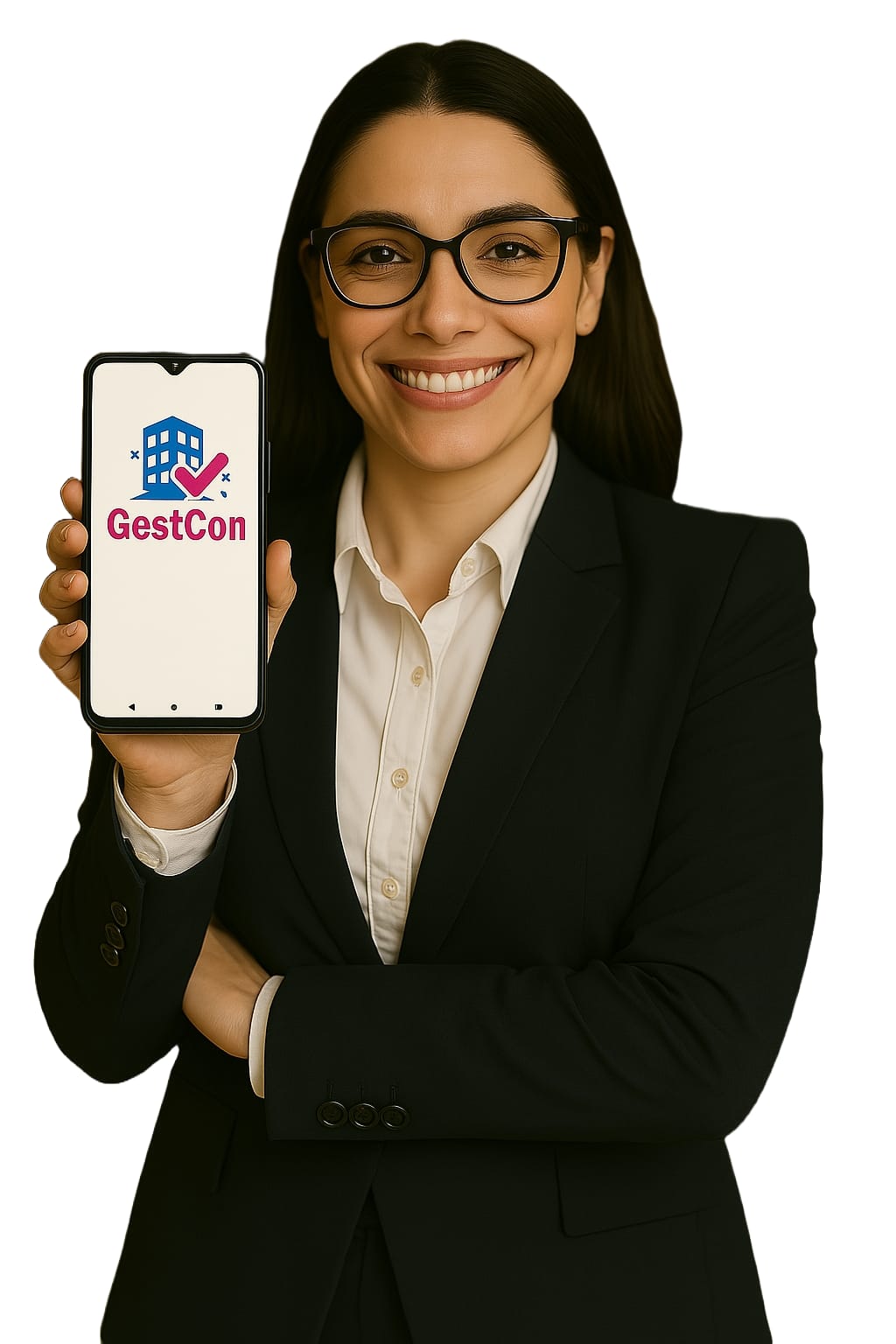 Pessoa usando o aplicativo GestCon